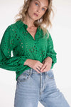 Cropped Green Blouse