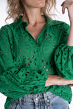 Cropped Green Blouse