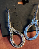 Long Silver Drop Earrings