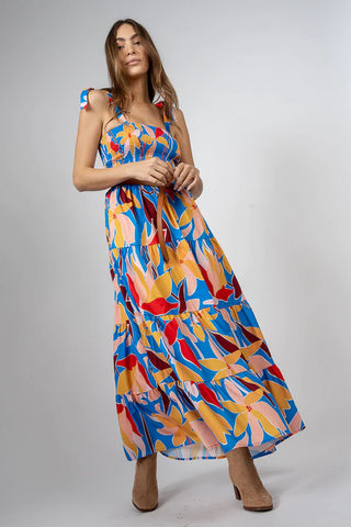 Maxi Dress - Blue Print
