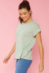 Sage Cotton Slub Top