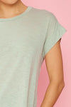 Sage Cotton Slub Top