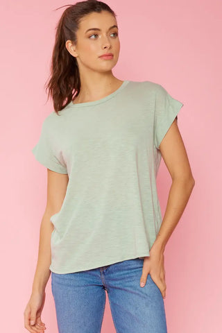 Sage Cotton Slub Top