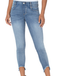 Liverpool | Gia Glider Crop Skinny with Curved Fray Hem