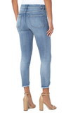 Liverpool | Gia Glider Crop Skinny with Curved Fray Hem