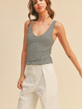 Striped V-Neck Tank Top