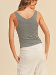 Striped V-Neck Tank Top